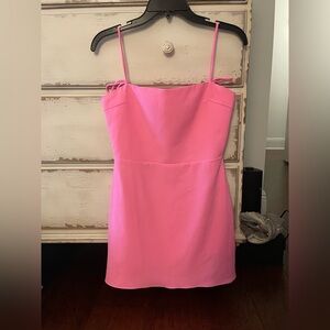 Olivaceous Pink Tie Bow Dress